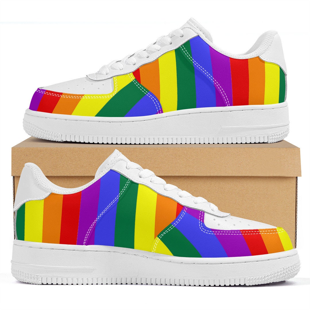 Gay Pride Shoe Rainbow Shoe Print Kick LGBT Lowtop Sneaker Etsy