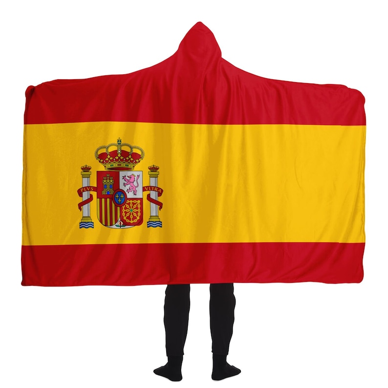 Spanish Flag Micro Fleece Blanket Warm Comfortable Oversized Hoodie