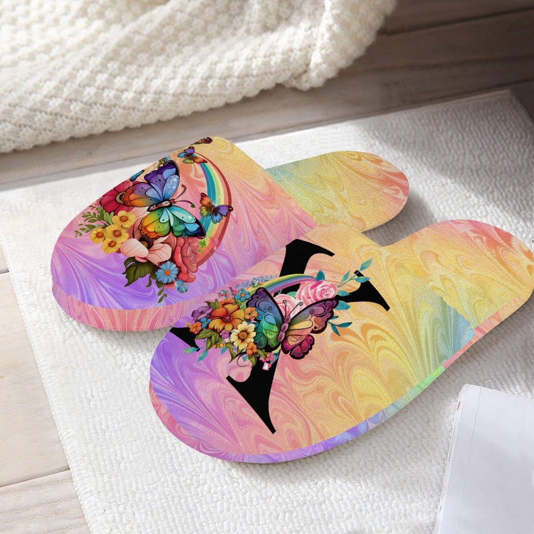House Slipper Cute Indoor Slipper Slide House Shoes Colorful Etsy