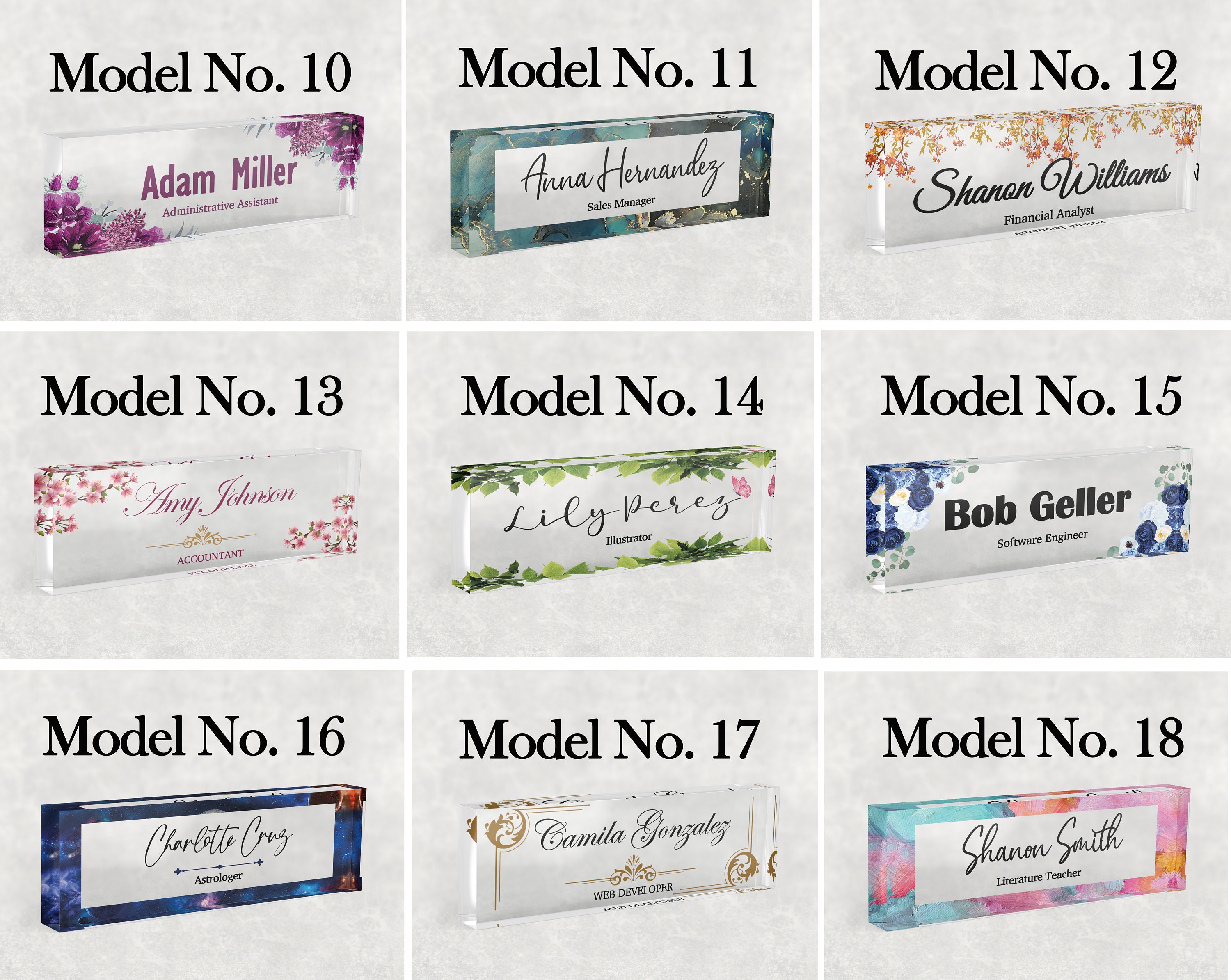 Custom Acrylic Desk Name Plate - Personalized Office Decor For Men Women Ideal Gift For Boss Teacher Nurse Employee Coworker G 601099581118209