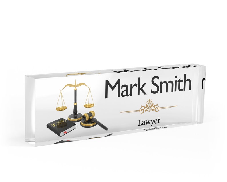 Lawyer Desk Name Plate Personalized Business Gift for Etsy