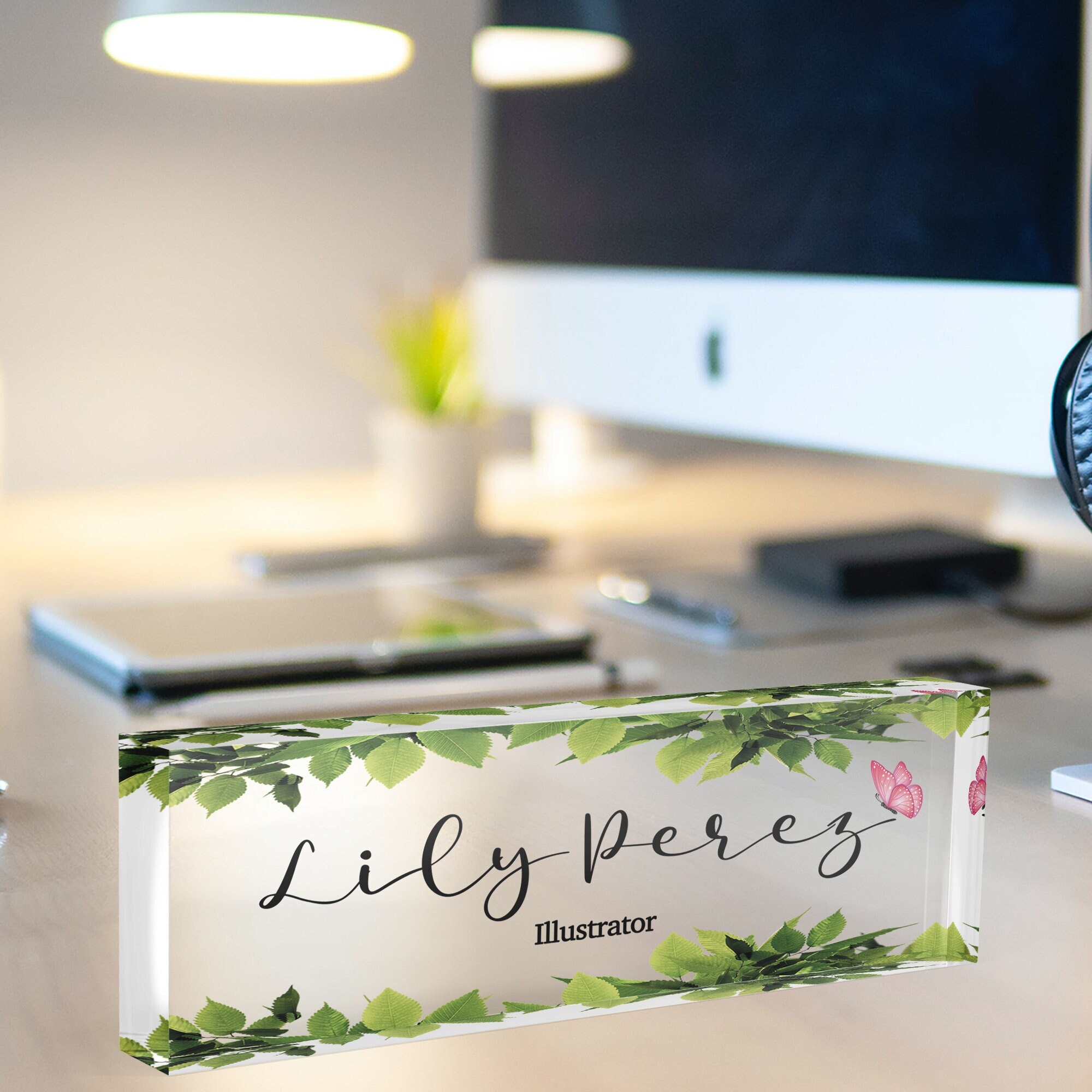 Custom Acrylic Desk Name Plate - Personalized Office Decor For Men Women Ideal Gift For Boss Teacher Nurse Employee Coworker G 601099581118209