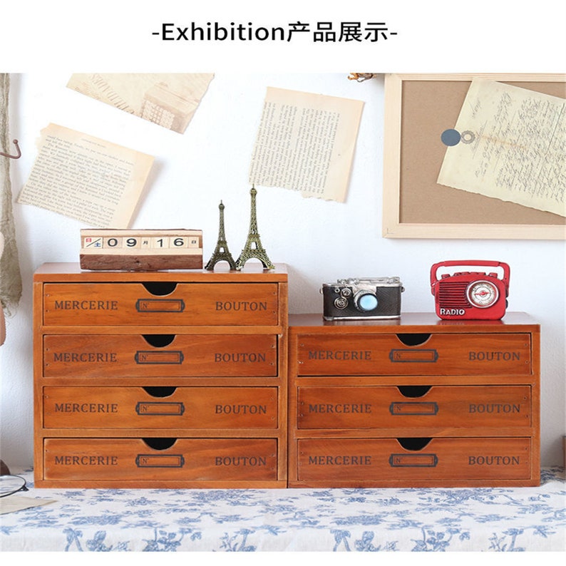 Wooden Desktop Drawer Storage Box Sundries Storage Box Etsy