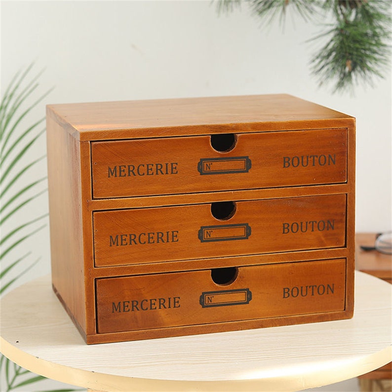 Wooden Desktop Drawer Cabinet Storage Box Sundries Storage Box - Etsy