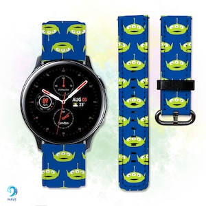 Alien Galaxy Watch 3 4 5 6 7 Pro band Disney Gear S2 S3 Sport 20 22 PU leather Active 2 40mm 42mm 44mm 45mm 46mm Toy Story Watch 4 band