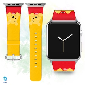 Winnie the Pooh iWatch All series 10 9 8 7 6 5 4 3 2 1 band Apple Watch Ultra 2 strap SE Disney iWatch band 38 40 42 44 band PU leather band