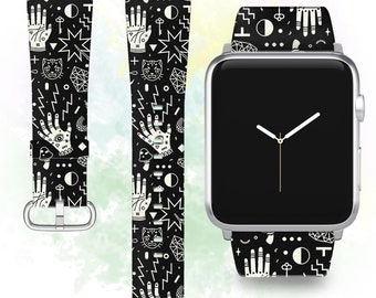 Bracelet Apple Watch Sorcière Halloween : série 1 Ultra, cuir PU
