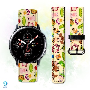 Correa Disney Galaxy Watch 3 4 5 6 7 Pro Cartoon Sport 20 22 Cuero PU Samsung Active 2 40 mm 42 mm 44 mm 45 mm 46 mm Toy Story Watch 4 Gear S2 S3
