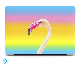 Flamingo Rainbow MacBook Case, Protective Laptop Cover
