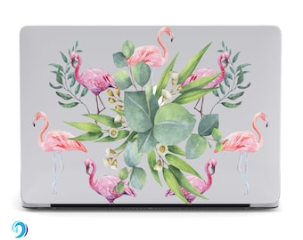 Floral Flamingo MacBook Case, Protective Laptop Cover