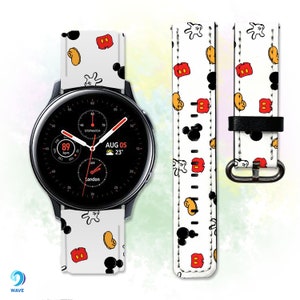 Galaxy Galaxy Watch 3 4 5 6 7 Pro Disney Band Active 2 40 42 44 45 46 PU Leather Sport 20 22 Frontier Samsung Mickey Mouse Watch4 Gear S2 S3 Etsy