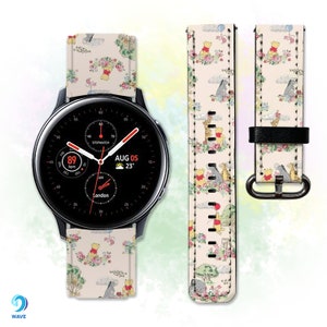 Winnie Pooh Galaxy Watch 3 4 5 6 7 Pro band Active 2 40mm 42mm 44mm 45mm 46mm Disney Watch 4 Gear S2 S3 Bear Sport 20 22 PU leather band