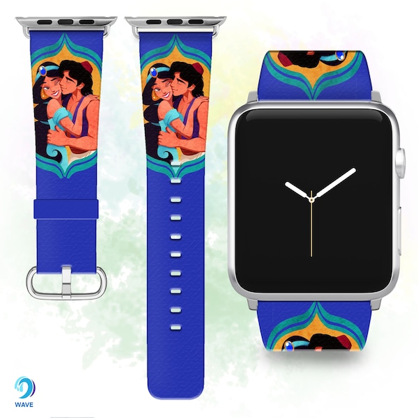 Aladdin Watch All series 1 2 3 4 5 6 7 8 9 band Princess Jasmine Apple Watch Ultra 2 SE Disney iWatch band 38 40 42 44mm band PU leather