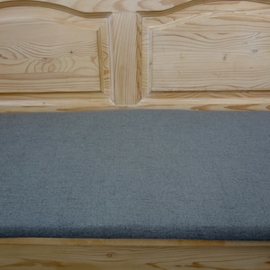 Eckbankauflagen, Polsterauflagen für Bänke, Stühle und Ecke, einzeln zusammenstellbar, benutzerdefieniet, robuster Bezugstoff grau, waschbar Bild 3
