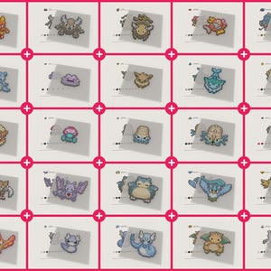 Digital templates for creating Pokemon with Perler beads