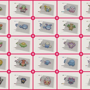 Digital download of 100 Pokemon Perler bead templates