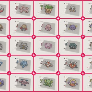 Original Pokemon characters crafted with Perler beads