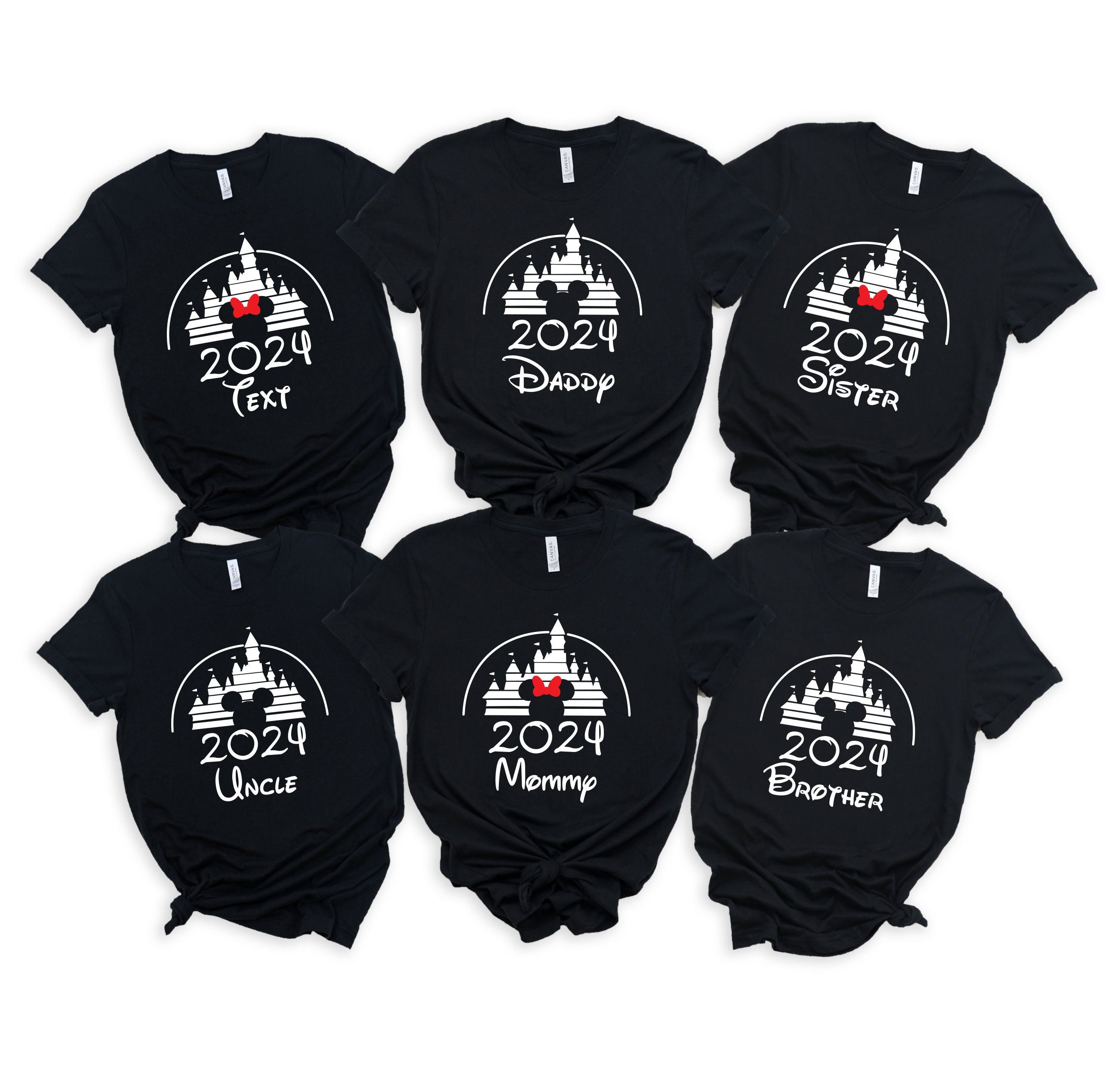 Discover Chemise Disney Castle 2024 Personnalisé T-Shirt Familiaux Assortis