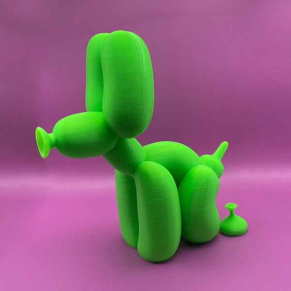Balloon Dog Statue Pop Art Home | Funny Desk Accessory | Unique Gift Idea for Dog Lovers | Humor Playful Pooping Balloon Dog Sculpture