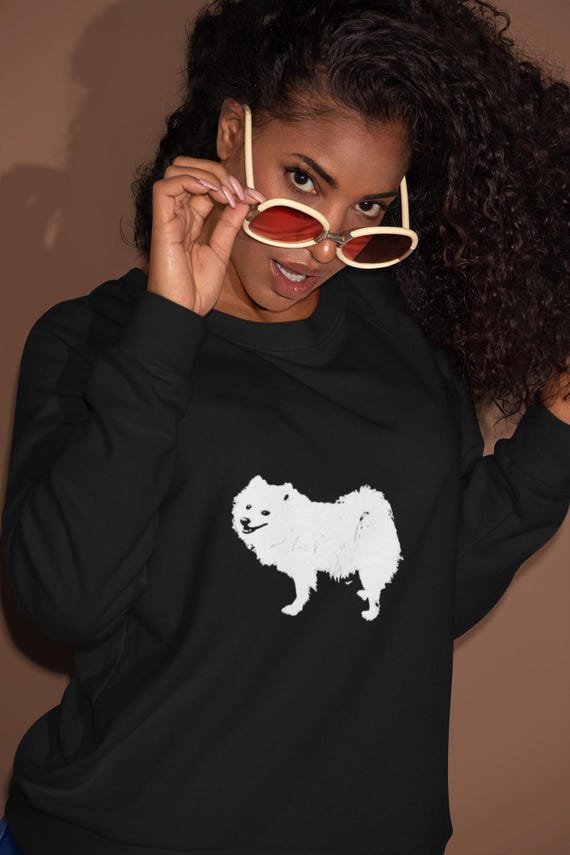Moletom com silhueta de cachorro samoieda: moletom unissex com