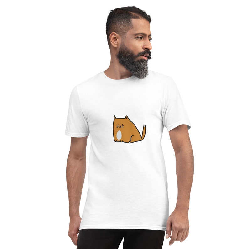 Orange Cat Shortsleeve Tshirt, Cute Orange Cat Shirt, Orange Fat Cat