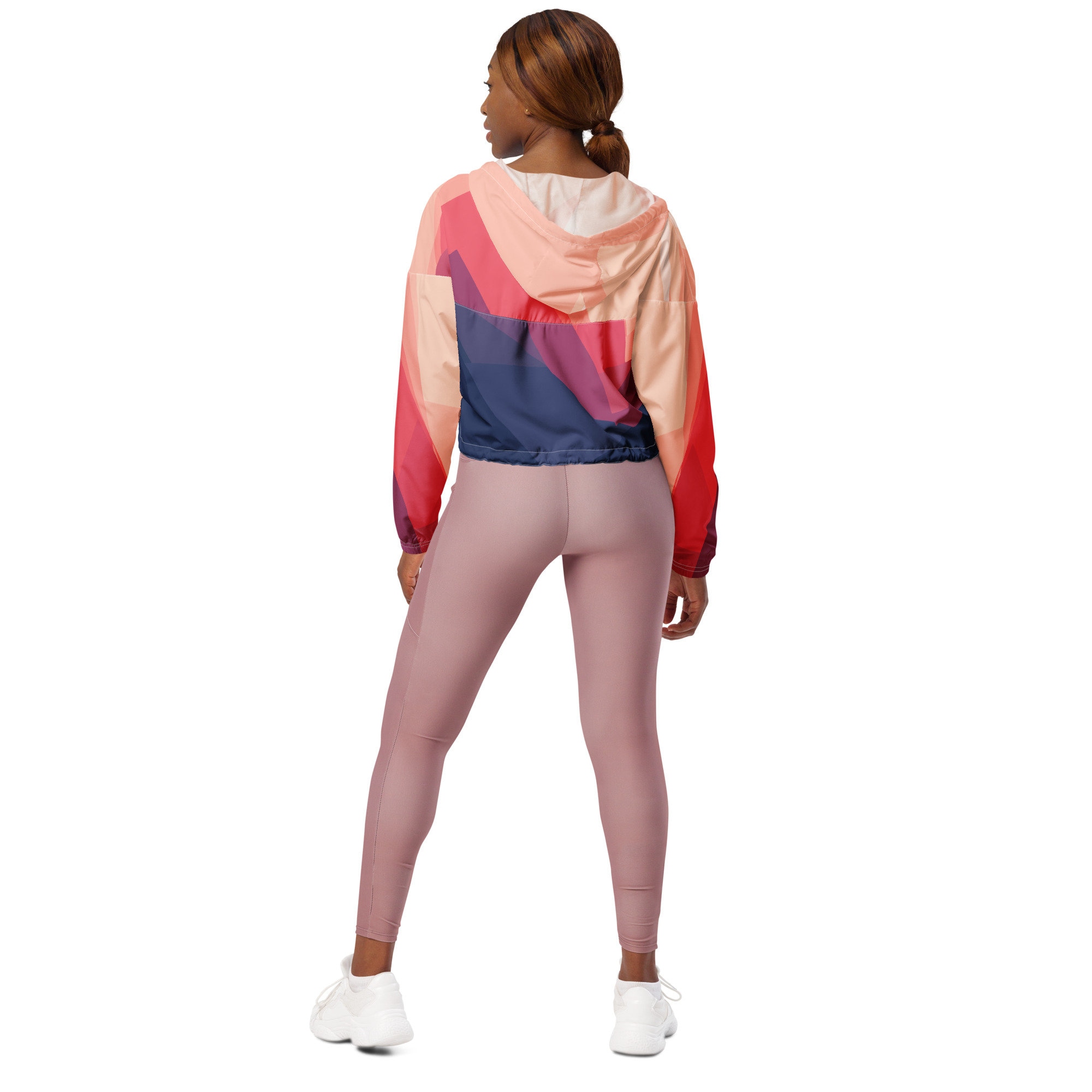 Vibrant Colorblock Windbreaker | Cropped Hooded Jacket | Lightweight ...