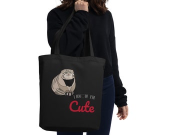 Cute Cat Eco Tote Bag; Cute Manul Cat Tote Bag