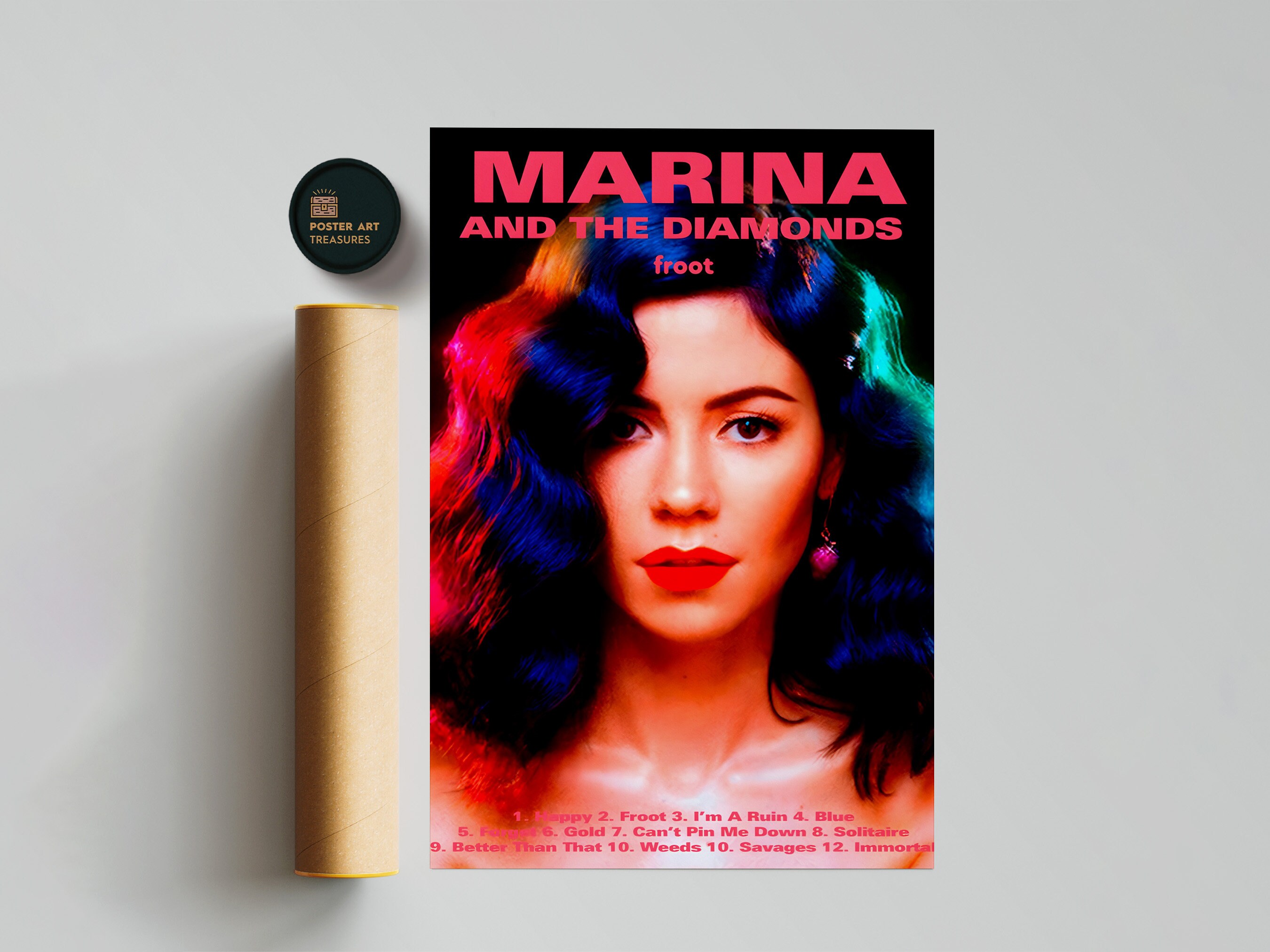 Marina and the Diamonds - FROOT Album Premium Matte Vertical Poster