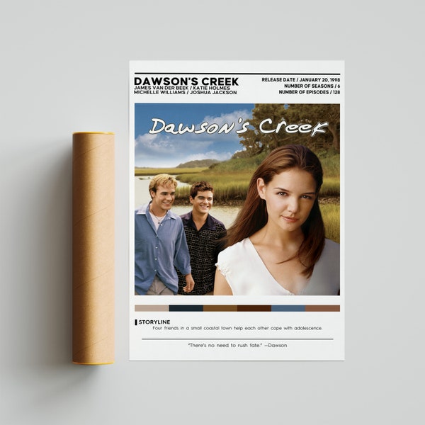 Dawson's Creek TV Show Poster, PÓSTER DE TV, 3 Colores 1 Precio, Arte de pared, Decoración del hogar, Póster Print Wall Art, Póster personalizado, Decoración del hogar