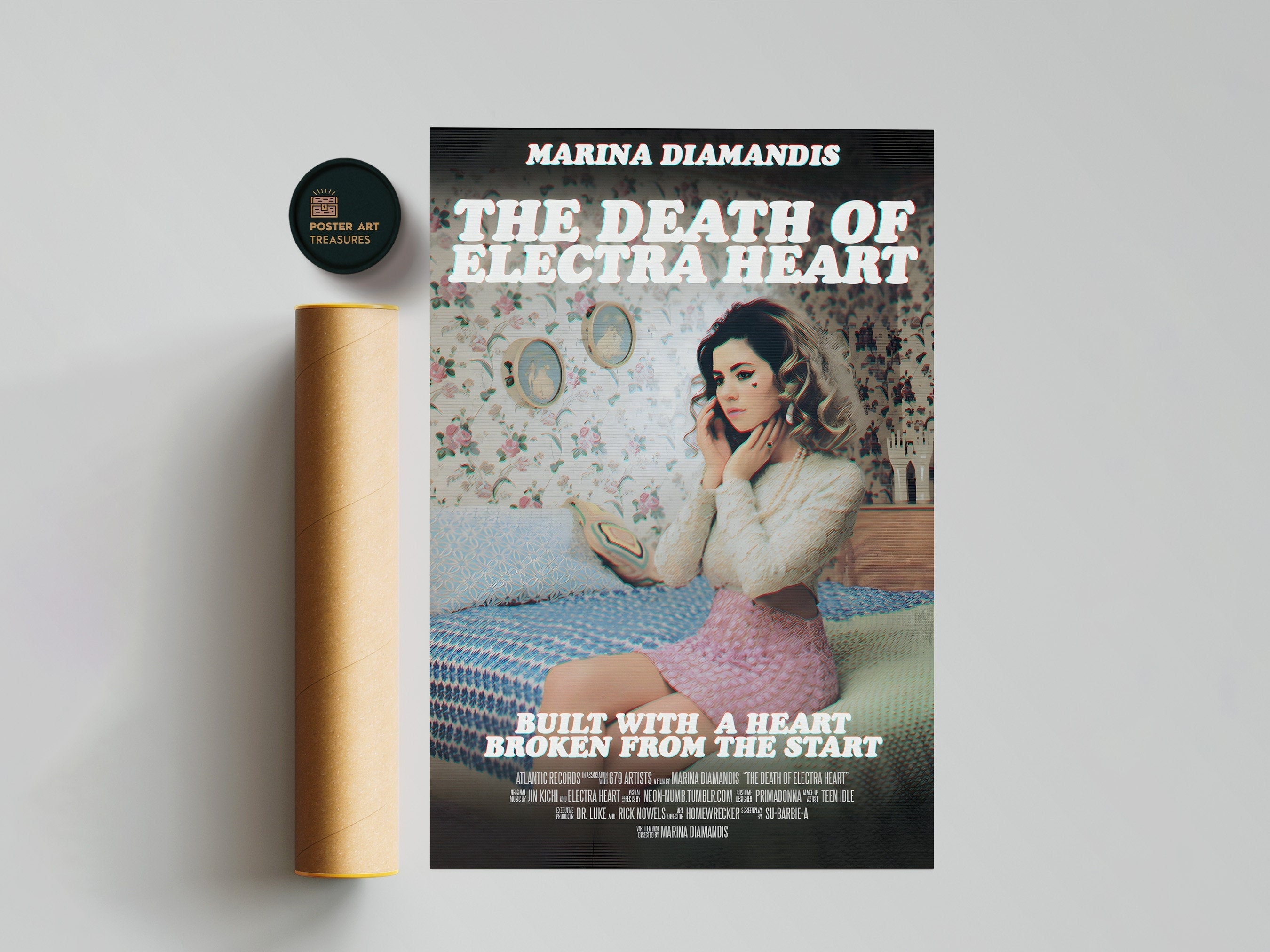 Marina and the Diamonds - Built With a Heart Broken from the Start Album Premium Matte Vertical Poster