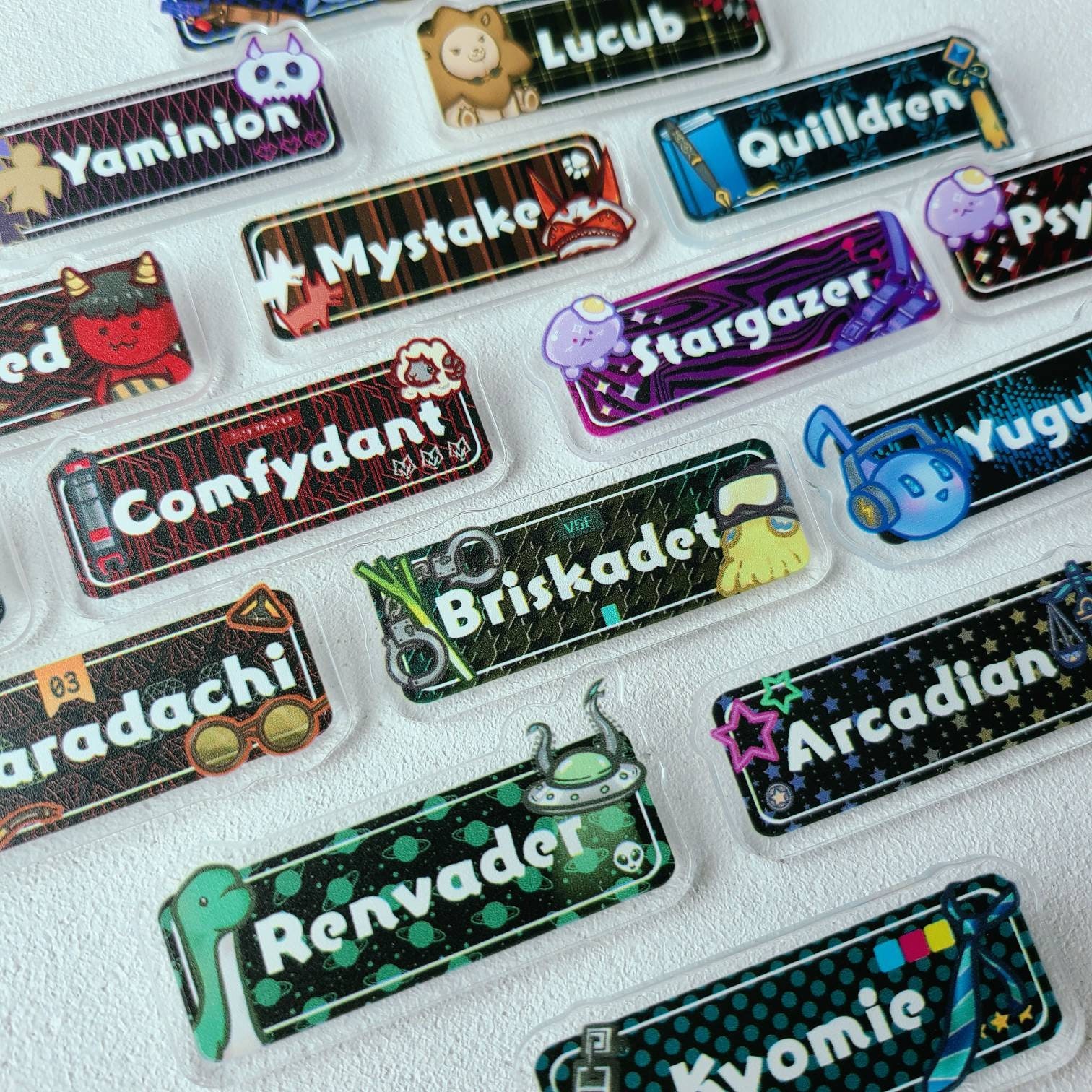 Nijisanji EN Luxiem/noctyx/iluna With Shoto Fans Name Badges Etsy UK