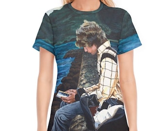 Women's Cotton T-Shirt / 190GSM Cotton / Round Neck / All-Over Print