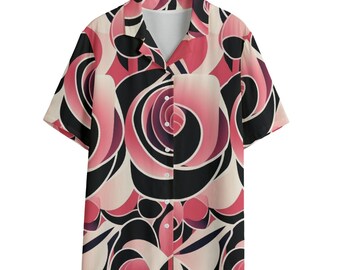 Abstract Roses Women's Hawaii Shirt / Rayon
