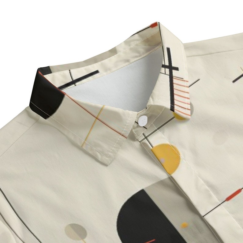 Homage to Kandinsky Men's Cotton Shirt image 3