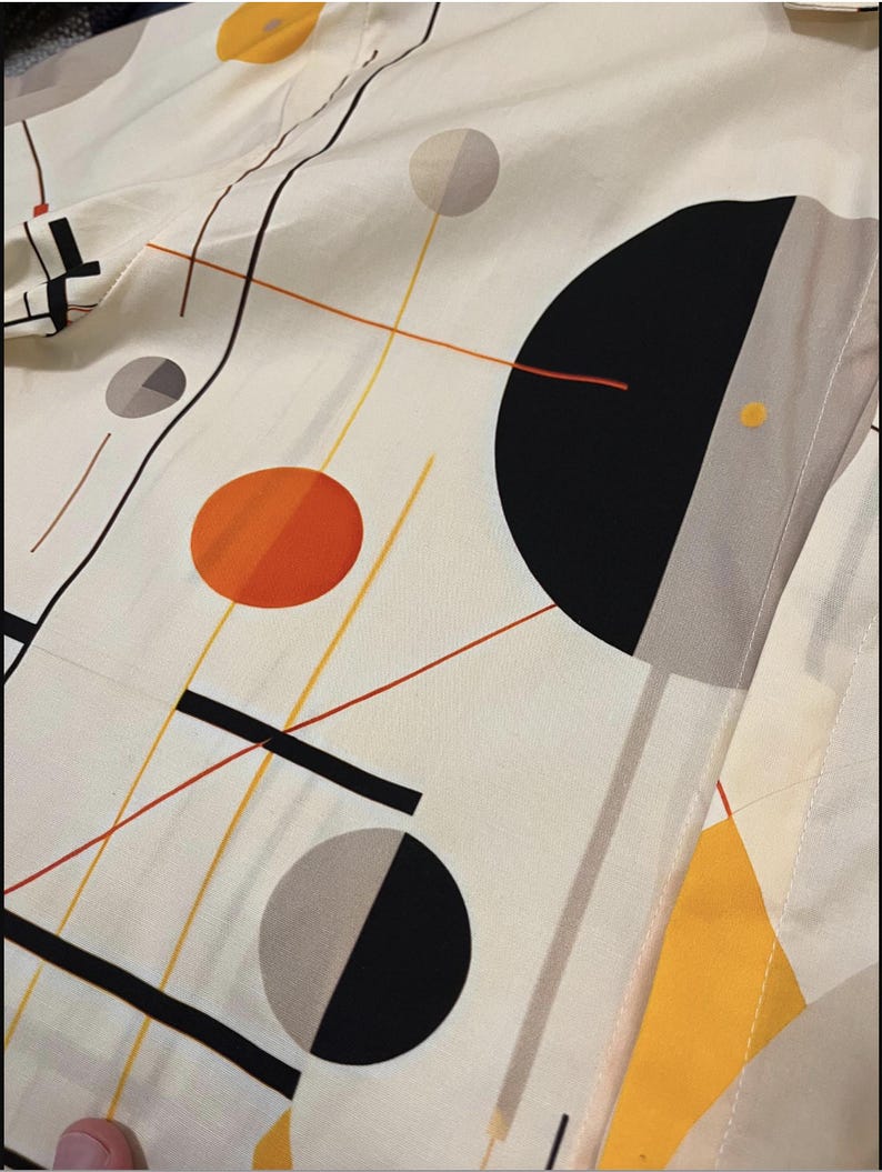 Homage to Kandinsky Men's Cotton Shirt image 5