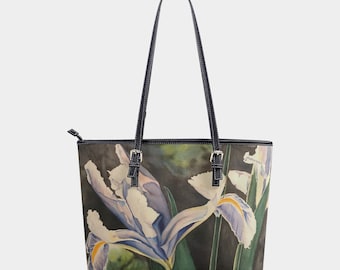 Irises Women's Tote Bag / Vegan Leather