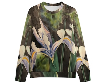 Irises Unisex Cotton Sweatshirt / 310GSM Cotton / All Over Print