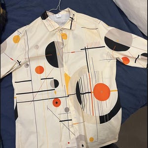 Homage to Kandinsky Men's Cotton Shirt image 6