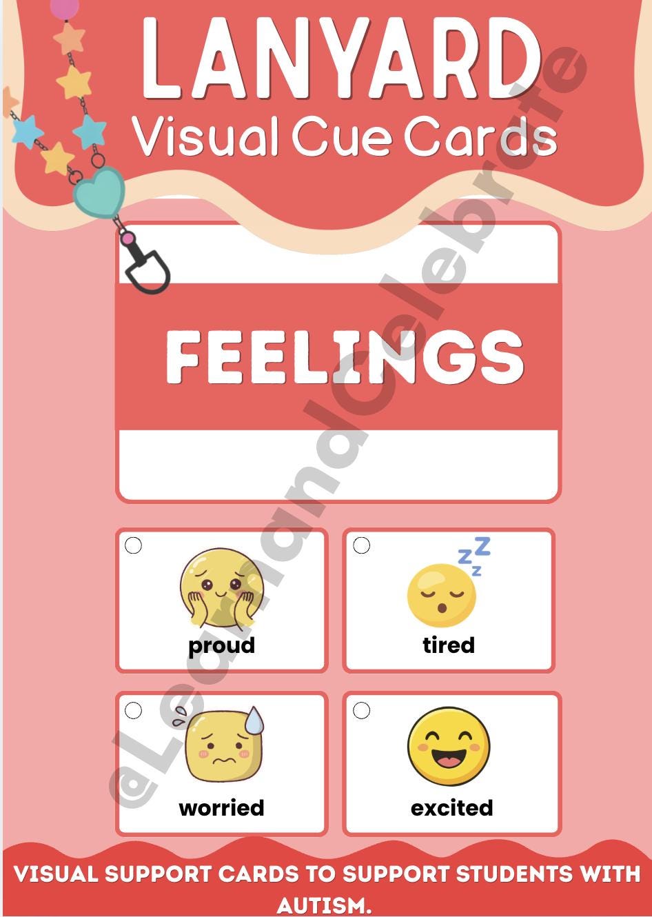Autism Visual Support Cards | Lanyard & Keychain AAC | Behaviour ...