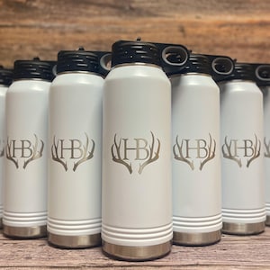 Personalized Laser Engraved Water Bottle With Custom Logo Name Text ...