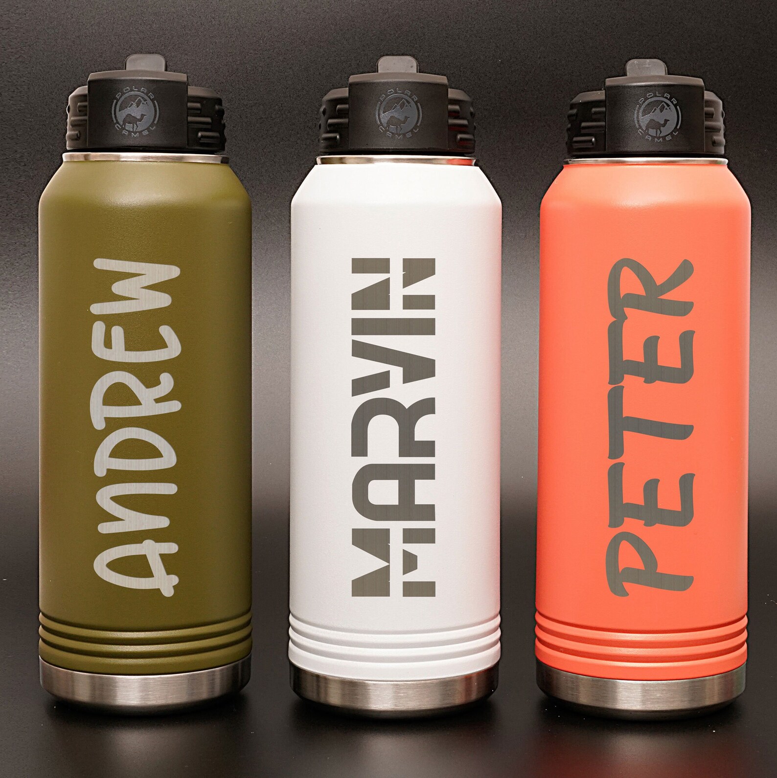 Custom Personalized Name Water Bottle, Laser Engraved With Custom Name ...