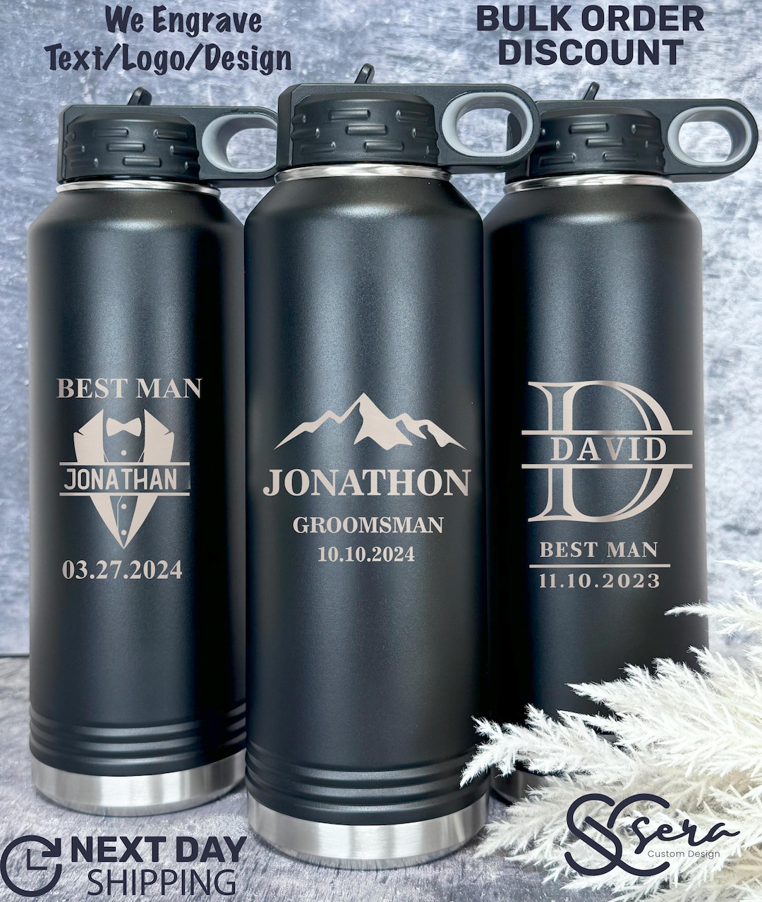 Personalized Water Bottle, Custom Name Laser Engraving Water Bottle ...