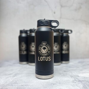 Personalized Laser Engraved Water Bottle With Custom Logo Name Text ...