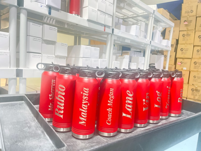 Custom Personalized Name Water Bottle, Laser Engraved With Custom Name ...