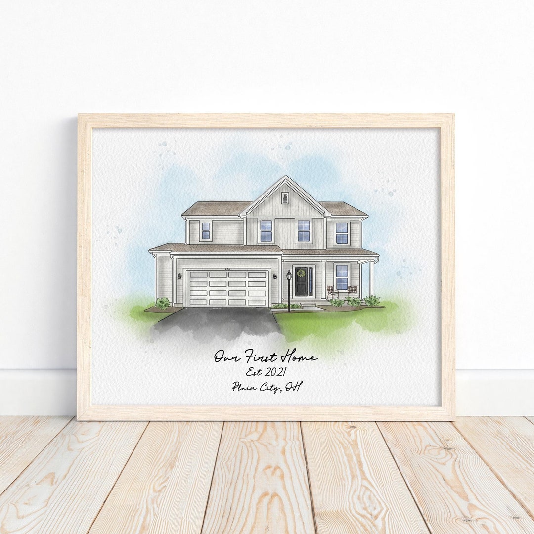Custom Watercolor House Painting | House Portrait From Photo ...
