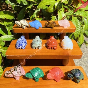1.5inches Gemstone Turtle, Hand Carved Crystal Tortoise ,Crystal Tortoise Statue， Crystal Animal, Home Decor, Crystal Gift, Wholesales