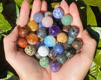 Sfera di cristallo da 20 mm: sfera di pietra preziosa curativa, pietra da meditazione