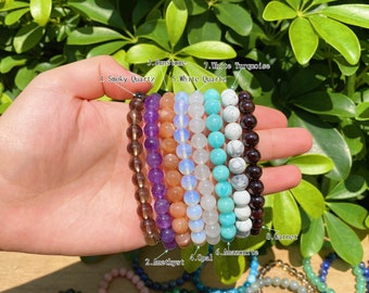 Bracciale da donna in pietra naturale con ciondolo a farfalla, regalo di apprezzamento per donne e ragazze, gioielli con pietre preziose, braccialetto elastico per festival (E-4, taglia unica), misura