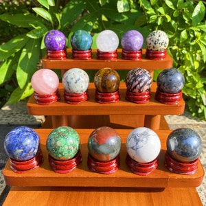 30mm Crystal Sphere: Gemstone Healing Ball, Home Decor