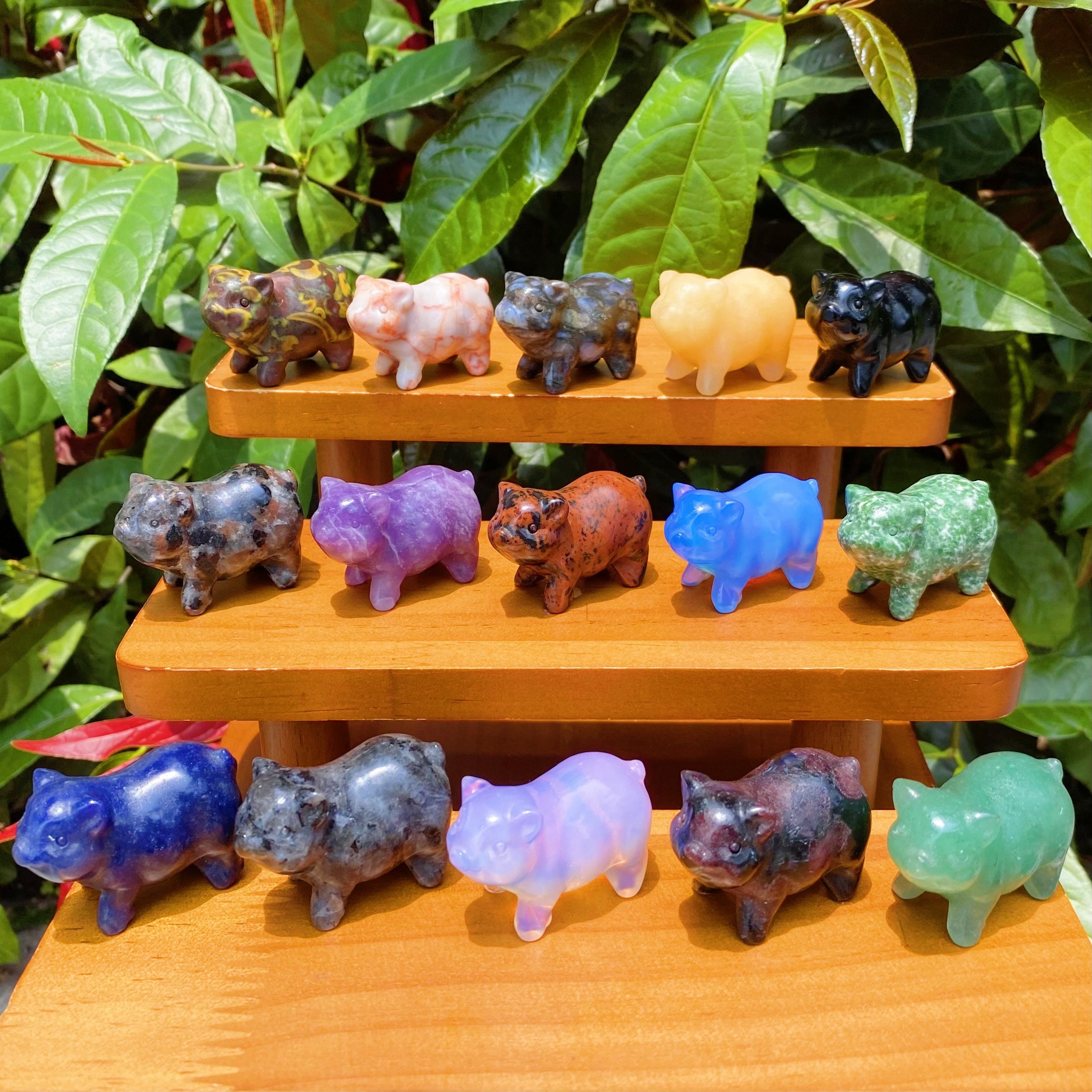 MINIATURE PIGS Mini Farm Animals Figures Figurine Pig Fairy Garden  Dollhouse Diorama Terrarium Supply Small Craft Tiny MICRO Miniatures 1:12 